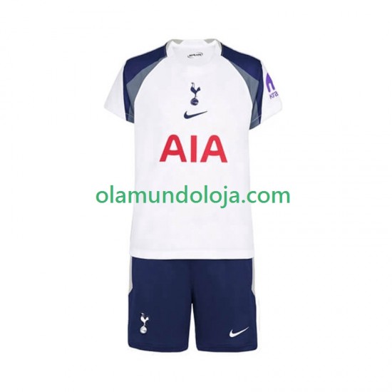Camisola Tottenham Hotspur Criança Equipamento Primeiro 2025-2026 Manga Curta